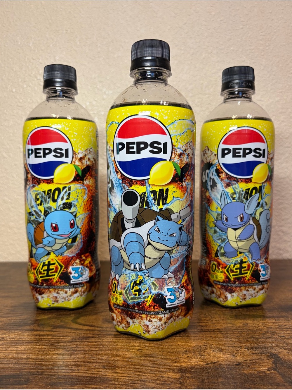 New 2026 Pokémon X Pepsi Lemon Big Zero Full Set Of 3 Squirtle Limited Edition